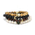 Ivory Jade & Moss Agate Men's Stretch Bracelet