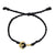 Solid Black & Gold Men's Anchor Bracelet