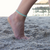 Light Teal Macrame Anklet on Beach